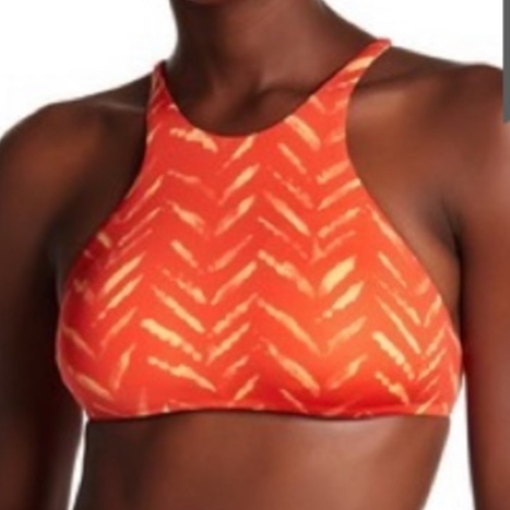 Dolce Vita Tiger Lily Strappy Back Bikini Top in Cayenne. Women’s Medium